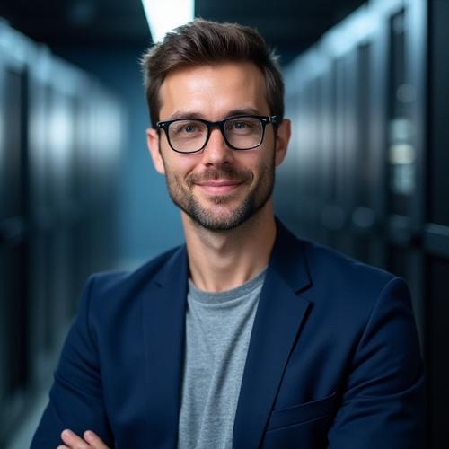 Portrait of Marcus Thorne, Founder of Chronos Code